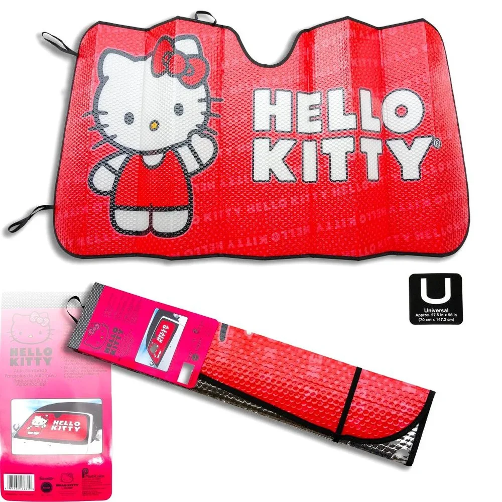 Hello Kitty Sanrio Red Auto Sunshade - Picture 1 of 4